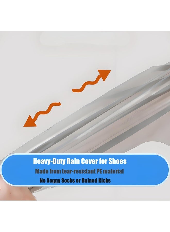 Bukela 10 Pairs Waterproof Shoe Covers for Rain, Boot Covers Disposable Shoe Covers for Men and Women Rain Outdoor Indoors Overshoes, Non-Slip Outdoor Waterproof Shoe Boot Protectors (Grey-10Pcs, Adult) - Image 4
